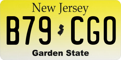 NJ license plate B79CGO
