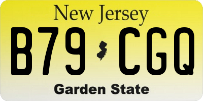 NJ license plate B79CGQ