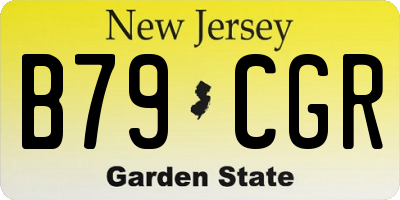 NJ license plate B79CGR
