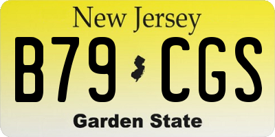 NJ license plate B79CGS