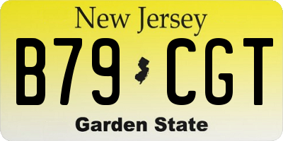 NJ license plate B79CGT