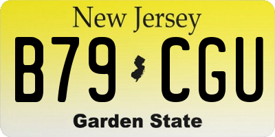 NJ license plate B79CGU