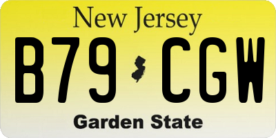 NJ license plate B79CGW