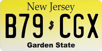 NJ license plate B79CGX