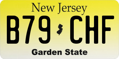 NJ license plate B79CHF