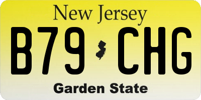 NJ license plate B79CHG