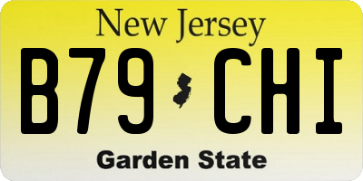 NJ license plate B79CHI