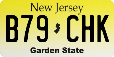 NJ license plate B79CHK
