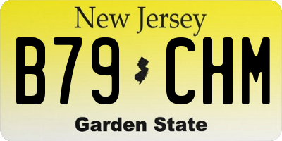 NJ license plate B79CHM