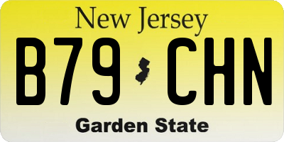 NJ license plate B79CHN