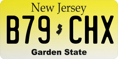 NJ license plate B79CHX
