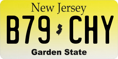NJ license plate B79CHY