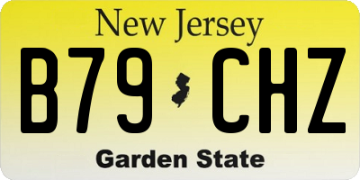 NJ license plate B79CHZ