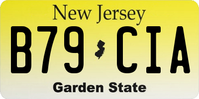 NJ license plate B79CIA