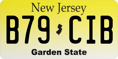NJ license plate B79CIB
