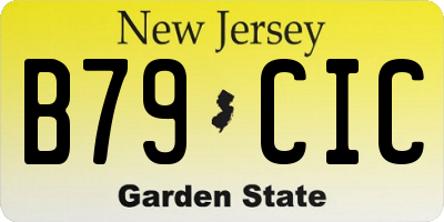 NJ license plate B79CIC