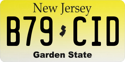 NJ license plate B79CID