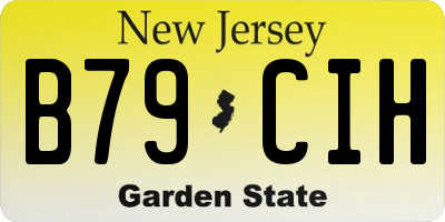 NJ license plate B79CIH