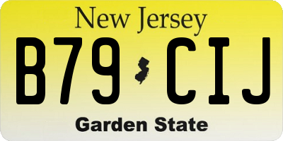 NJ license plate B79CIJ
