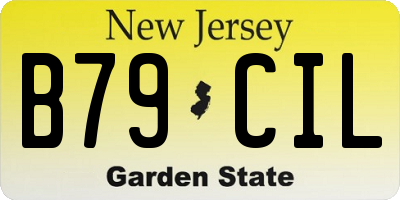 NJ license plate B79CIL