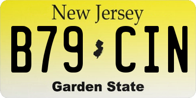 NJ license plate B79CIN