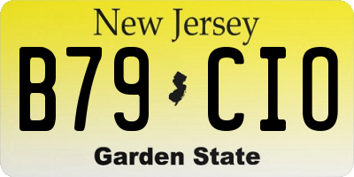 NJ license plate B79CIO