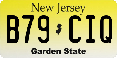 NJ license plate B79CIQ