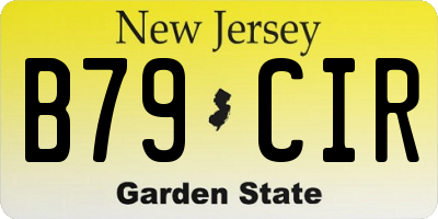 NJ license plate B79CIR