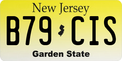 NJ license plate B79CIS