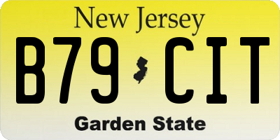 NJ license plate B79CIT