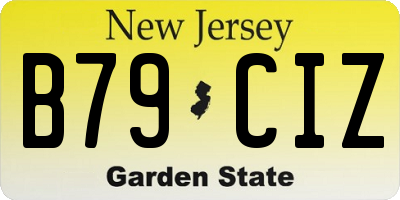 NJ license plate B79CIZ