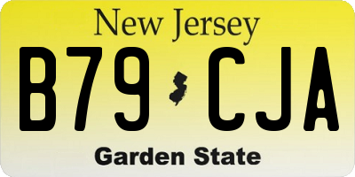 NJ license plate B79CJA