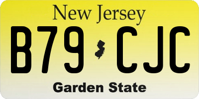 NJ license plate B79CJC