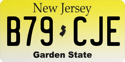 NJ license plate B79CJE