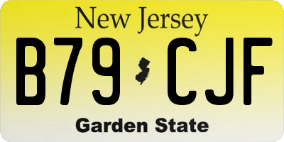 NJ license plate B79CJF