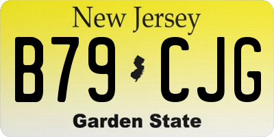 NJ license plate B79CJG