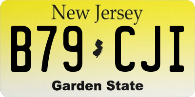 NJ license plate B79CJI