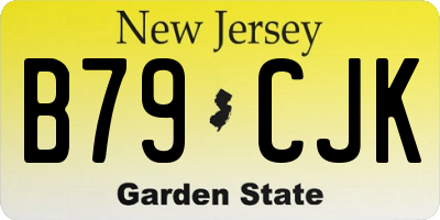 NJ license plate B79CJK