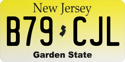 NJ license plate B79CJL