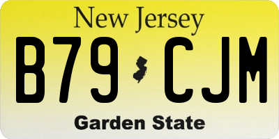 NJ license plate B79CJM