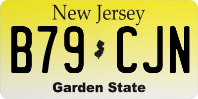 NJ license plate B79CJN