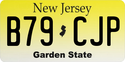 NJ license plate B79CJP