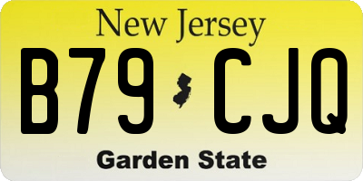 NJ license plate B79CJQ