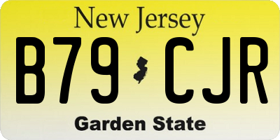 NJ license plate B79CJR