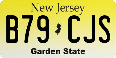 NJ license plate B79CJS