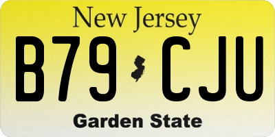 NJ license plate B79CJU