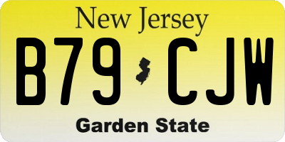 NJ license plate B79CJW