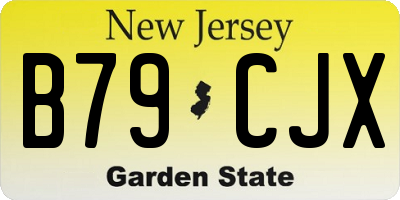 NJ license plate B79CJX