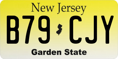 NJ license plate B79CJY
