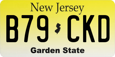 NJ license plate B79CKD